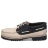 3-Eye Lug Handsewn Boat Shoes “Beige”