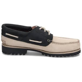 3-Eye Lug Handsewn Boat Shoes “Beige”