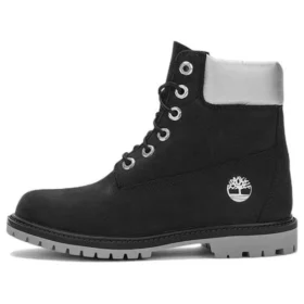 6 Inch Heritage Cupsole Waterproof Boots “Black Nubuck with Silver Collar”