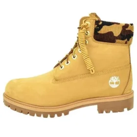 6 Inch Premium Boot “Wheat Nubuck with Camouflage Collar”