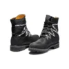 6 Inch Premium Fabric and Leather Boots “Black Logo Straps”