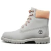 6-Inch Premium Leather Boots “Light Grey”