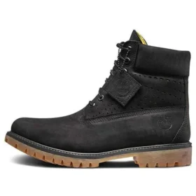 6-Inch Premium Perforated Boot “Black Nubuck”