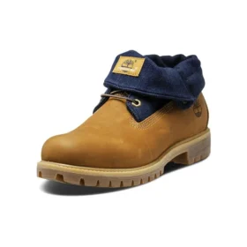 6 Inch Premium Roll-Top Boots “Wheat Navy”