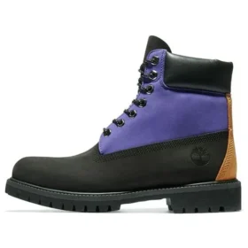 6 Inch Premium Waterproof Boot “Black Nubuck with Purple”
