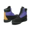 6 Inch Premium Waterproof Boot “Black Nubuck with Purple”