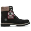 6 Inch Premium Waterproof Boots “Black Nubuck with Beige Corduroy Collar”