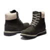 6 Inch Premium Waterproof Boots “Black Nubuck with Beige Corduroy Collar”