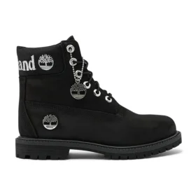 6 Inch Premium Waterproof Boots “Black Nubuck with Silver Logo”