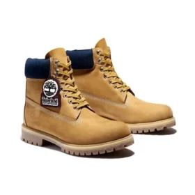 6 Inch Premium Waterproof Boots “Wheat Nubuck Blue Collar”