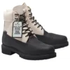6 Inch Ski School Premium Waterproof Boot “Black Helcor Leather White”