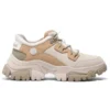 Adley Way Low Lace Up Sneakers “Beige Nubuck”
