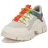 Adley Way Low Lace Up Sneakers “White”