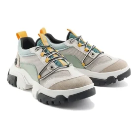 Adley Way Sneaker “White Nubuck and Grey”