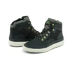 Ashwood Park Mid Leather and Fabric Hiker Boots “Black”