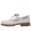 Authentic Handsewn Boat Shoes “White Full Grain”