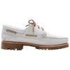 Authentic Handsewn Boat Shoes “White Full Grain”