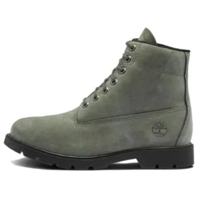 Basic 6 Inch Wide-Fit Non-contrast Boots “Olive Green”