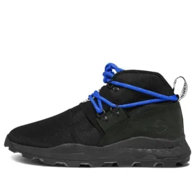 Brooklyn Leather and Fabric Chukka Wide-Fit Shoes “Black Ripstop”