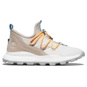 Brooklyn Leather and Fabric Oxford Trainers “Light Beige Mesh”