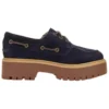 C.F. STEAD Indigo Suede Stone Street Platform Boat Shoes “Dark Blue Suede”