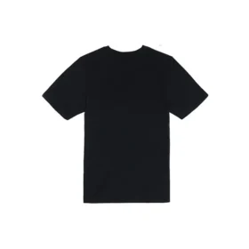 Casual Loose Round Neck Printing Short Sleeve Couple Style Black