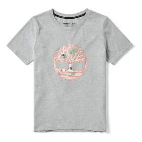 Casual Round Neck Short Sleeve Printing Gray