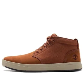 Davis Square Leather and Fabric Chukka Boot “Rust Nubuck”