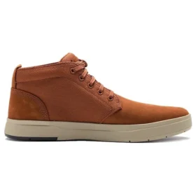 Davis Square Leather and Fabric Chukka Boot “Rust Nubuck”