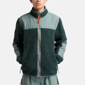 Earthkeepers by Raeburn High-Pile Wool Fleece Jacket “Balsam Green”