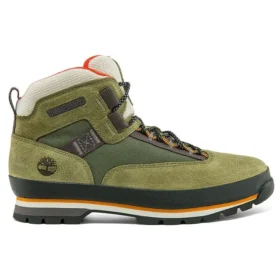 Euro Hiker Leather and Fabric Hiker “Dark Green Nubuck”