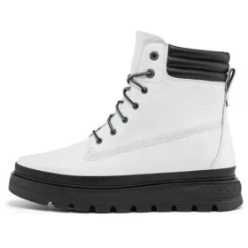 Greenstride Ray City Waterproof Wide Fit Boot “White Full Grain”