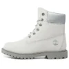 Heritage 6 Inch Boots “White Nubuck and Silver”