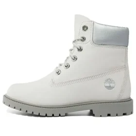 Heritage 6 Inch Boots “White Nubuck and Silver”