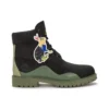 Heritage 6 Inch Waterproof Boot “Black Nubuck with Green”