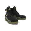 Heritage 6 Inch Waterproof Boot “Black Nubuck with Green”