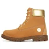 Heritage 6 Inch Waterproof Boots “Wheat Nubuck with Gold”
