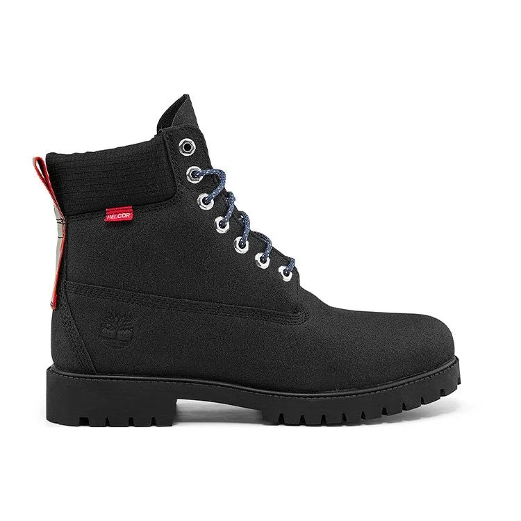 Heritage 6 Inch Waterproof Wide Fit Boots “Black Helcor with Orange”