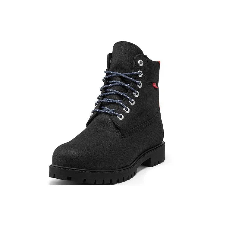 Heritage 6 Inch Waterproof Wide Fit Boots “Black Helcor with Orange”