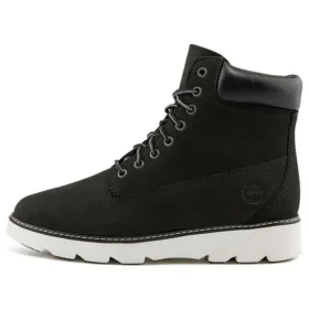 Keely Field 6 inch Wide-Fit Hiking Boots “Black Nubuck”