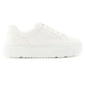 Laurel Court Low Lace Up Sneakers “White Canvas”