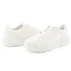 Laurel Court Low Lace Up Sneakers “White Canvas”