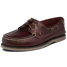 Leather Handmade Boat Shoes Brown