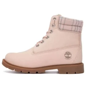 Lindon Woods 6 Inch Waterproof Boot “Pink Nubuck and Printed Collar”