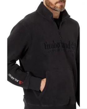 Linear Logo 1/4 Zip Sweatshirt “Black”