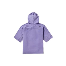 logo Printing Casual hooded Short Sleeve Purple