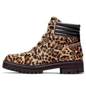 London Square Mid Hiker Boots “Brown Leopard Print”