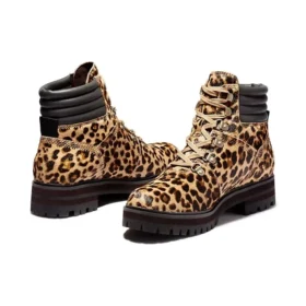 London Square Mid Hiker Boots “Brown Leopard Print”
