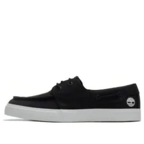 Low Lace Up Sneakers “Black Canvas”