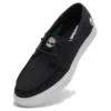 Low Lace Up Sneakers “Black Canvas”